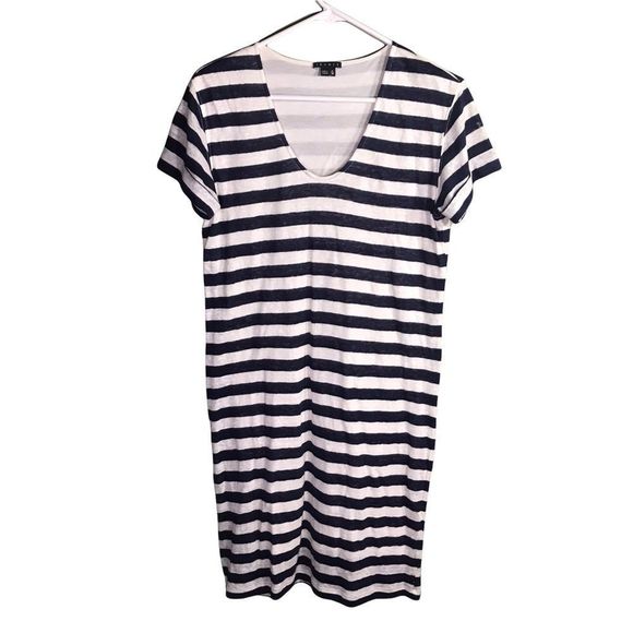 Theory Dresses & Skirts - Theory Striped Linen Shirt Dress